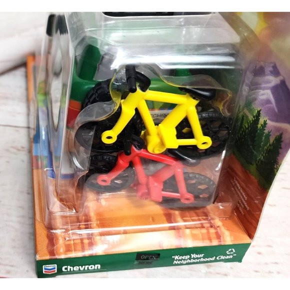 Vintage Chevron Cars Green Toy Car - Working Side View Mirrors, Moving Eyes Gift - Picture 4 of 15